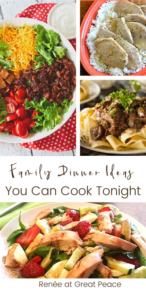 Plan ahead and save time. Easy Family Dinner Ideas You Can Cook Tonight | Renee at Great Peace