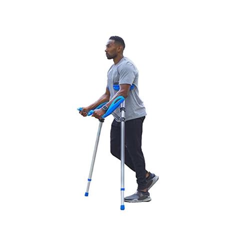 Pediatric Forearm Crutches 1 Pair With Open Half Cuff Epoxy Coated