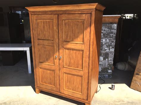 Living room, centers, armoires & bookcases. Ethan Allen Armoire Entertainment Cabinet With Pocket Doors