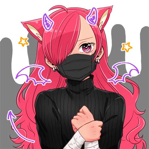 Pink Haired Foxdemon Girl Demon Girl Demon Anime