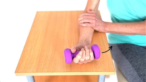 Senior Exercises Hand Therapy Ulnar Deviation Dumbbell Youtube
