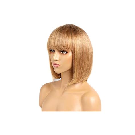 Qlqueenlife Honey Blonde Bob Wigs For Women Short Human Hair Wigs With