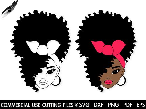 Drawing And Illustration Digital Black Lady Svg Files For Cricut African