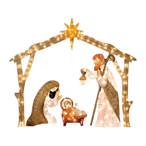 Buy Gereton Light Up Christmas Nativity Scene Decoration Outdoor