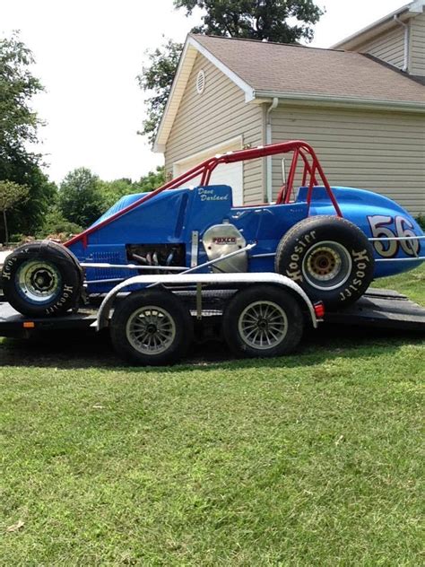 Circuit racing cars of all formula including sprint and hillclimb machines for sale. Mid 80's J&J dirt Champ race car for sale