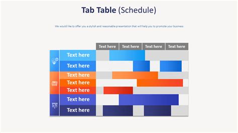 Tab Table Diagram Schedule