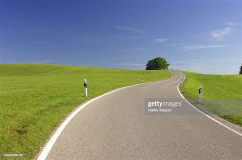 Germany Bavaria Country Road Through Field High Res Stock Photo Getty