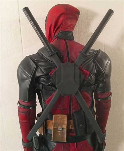 Deadpool Movie Swords And Back Scabbard 3d Printed