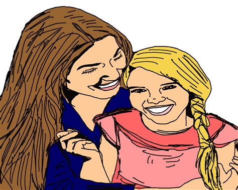 Mom And Daughter Illustration Free Stock Photo Public Domain Pictures