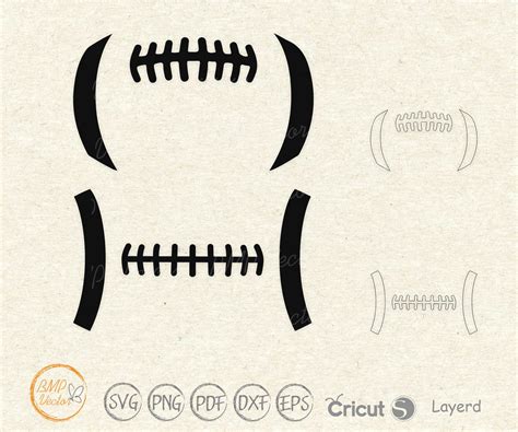 Football Laces Svg Football Outline Football Stitch Images For Cricut