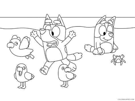 Bluey Coloring Pages Tv Film Bluey On The Beach Printable 2020 00934