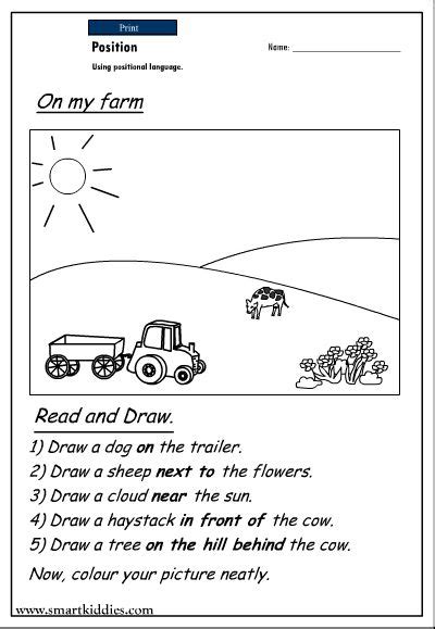 Positional language, Mathematics skills online, interactive