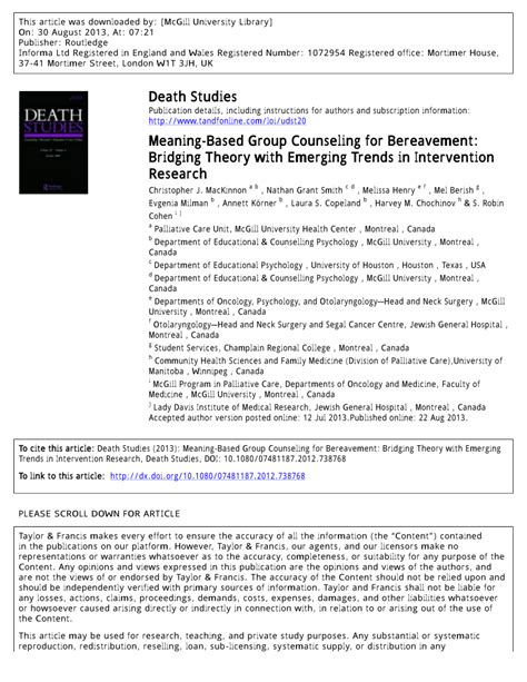 A nation's military interventions in neighboring countries; (PDF) Meaning-Based Group Counseling for Bereavement ...