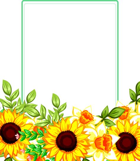 Free Free 109 Border Clipart Sunflower Png SVG PNG EPS DXF File