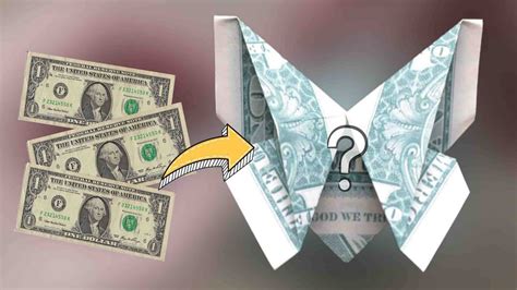 Money Origami Butterfly Bookmark Tutorial
