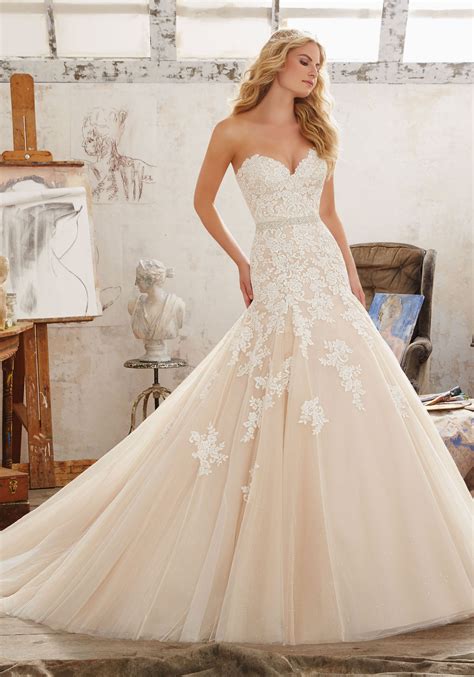 Wedding Dress Mori Lee Bridal Spring Collection Mackenzie Frosted Embroidered