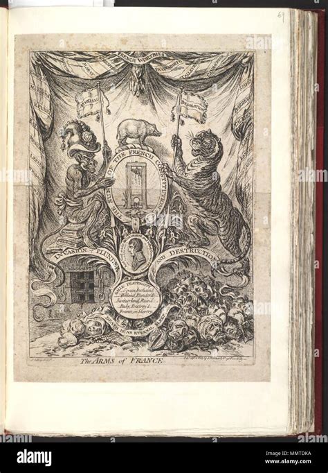 Caricature Of Napoleon I British Political Cartoon The Arms Of