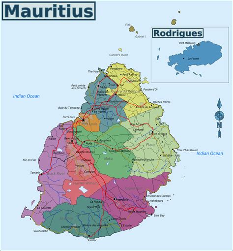 Map Of Mauritiusoverview Mapregions Online Maps