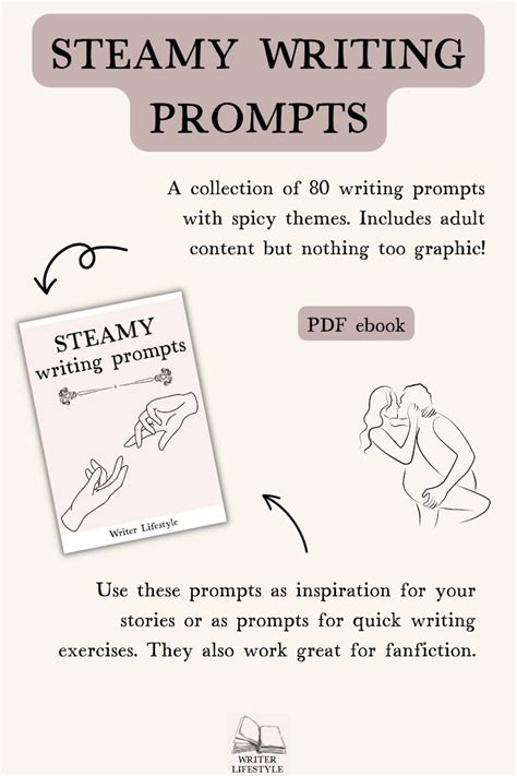 steamy writing prompts ebook for adult romance fiction spicy etsy