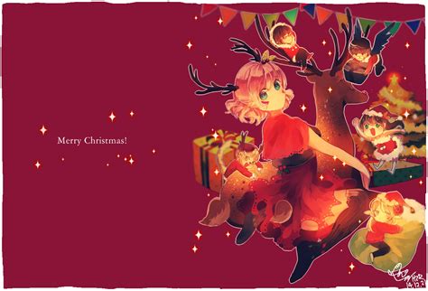 Merry Christmas Wallpaper Christmas Anime Hizrin Hd Wallpaper