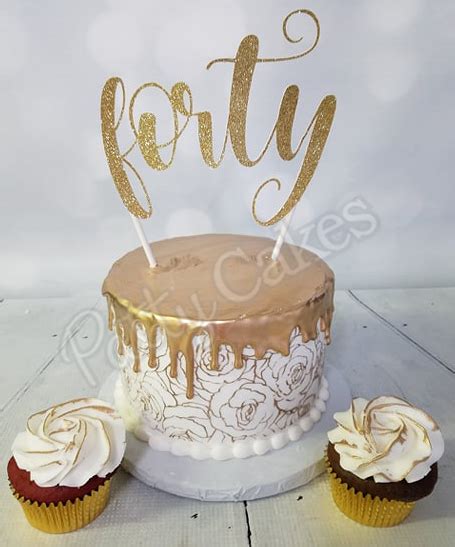 Cake flavors were chocolate sour cream. 40th Birthday Female 01 - Patty Cakes - Highland, IL