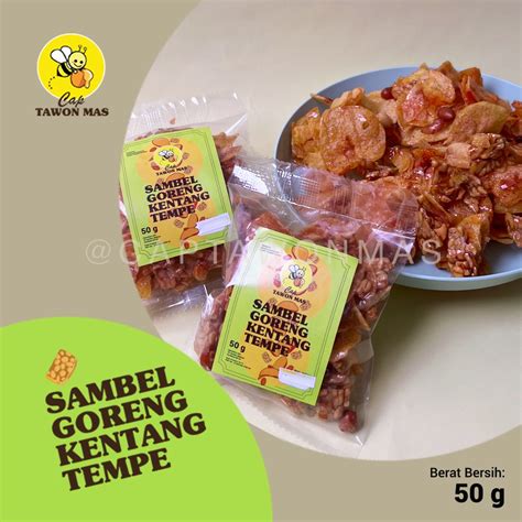 Jual Sambel Goreng Kentang Tempe Kering Kentang Tempe Cap Tawon Mas