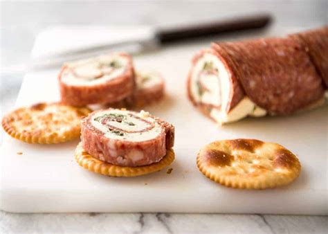 You've got to be kidding! yeah, i know, it's crazy. Salami Cream Cheese Roll | RecipeTin Eats