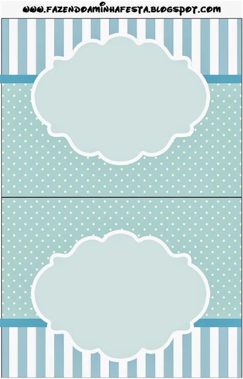 Light Blue And White Stripes And Polka Dots Free Printable Candy Bar