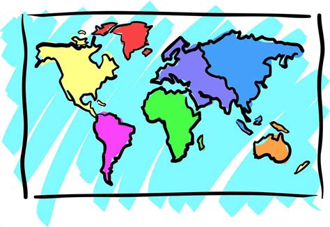 Awasome How To Draw World Map With Continents And Oceans Images World