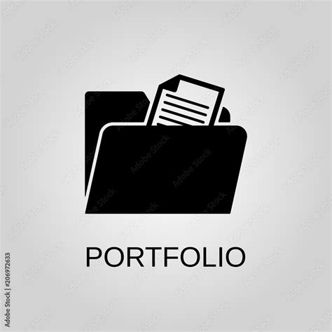 Portfolio Icon Portfolio Symbol Flat Design Stock Vector