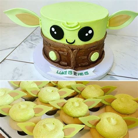 Make sure to follow h. Baby yoda cake cupcakes in 2020 | Yoda cake, Star wars ...