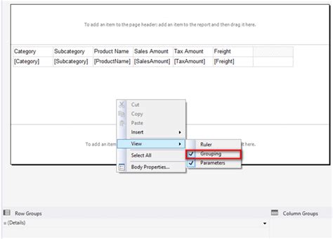 Multiple Row Grouping Levels In SSRS Report