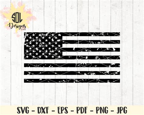 Distressed American Flag Svg Distressed Flag Cricut Etsy