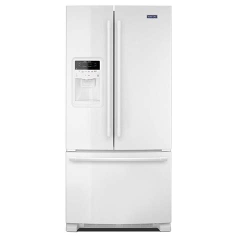 Maytag 217 Cu Ft French Door Refrigerator With Ice Maker White In