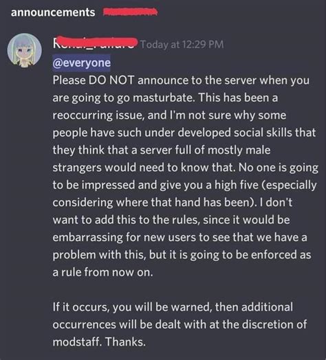 Everyone Please Do Not Announce To The Server When You Are Going To
