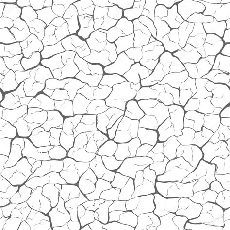 Vector Seamless Texture Of Cracked Ground In Drought Premium Vector In