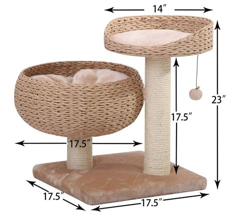 Petpals Cozy 2 Level Cat Tree With Bed Perch Sisal Rope Etsy
