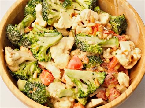 Crunchy And Healthy Broccoli Cauliflower Salad Delice Recipes
