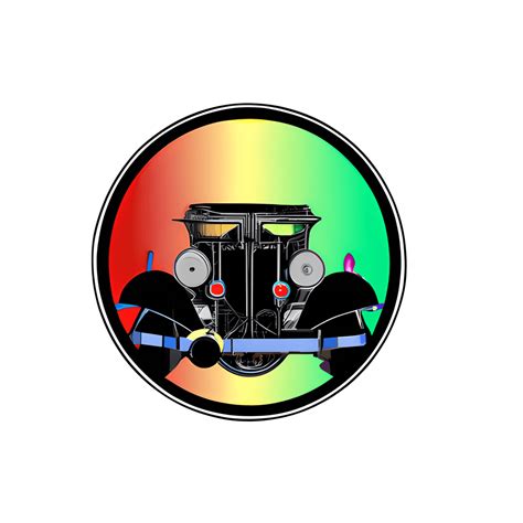 Logo in a Circle Antique Car · Creative Fabrica