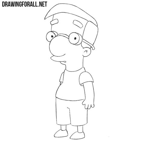 1 plan in pencil, 2. How to Draw Milhouse | Drawingforall.net