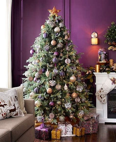 Purple And Gold Christmas Tree Theme Christmastrees Christmas Tree