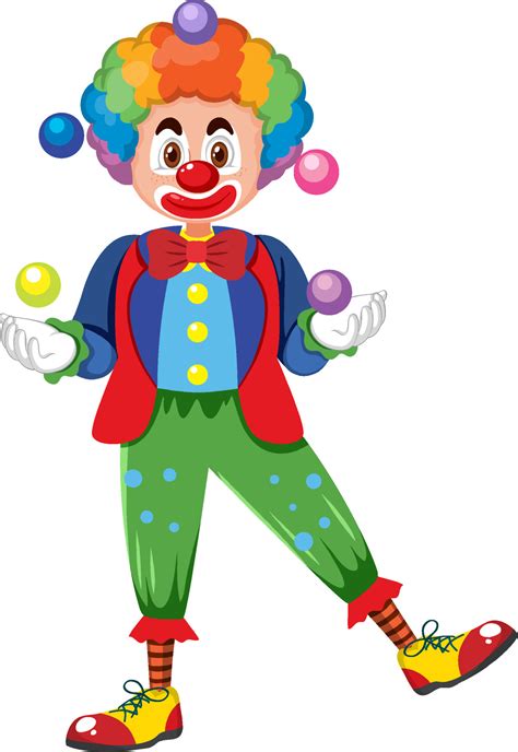 Funny Clown Cartoon Character 4934364 Vector Art At Vecteezy