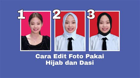Aplikasi Edit Foto Pakai Kemeja Putih Berdasi Wanita Hijab Warna Hitam Outor