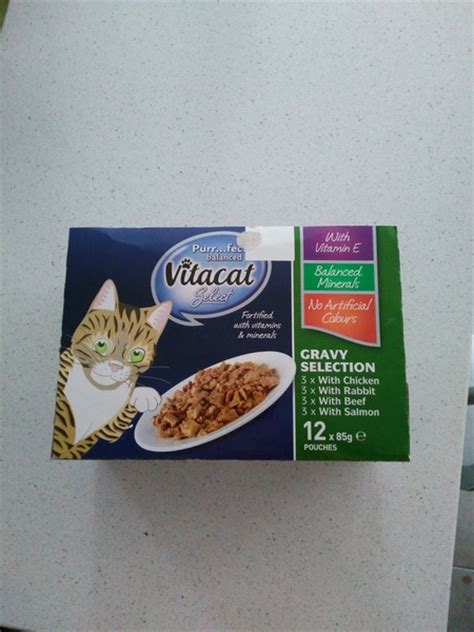 Before you buy anything, check the ingredients on the back. Aldi cat food