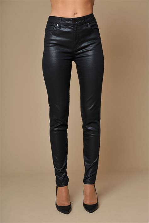 Pepe jeans pantalon femme taille haute modele jade taille w 28 l 32 ( 38 ). PANTALON ENDUIT NOIR SLIM TAILLE HAUTE HIVER FEMME BOWIE ...