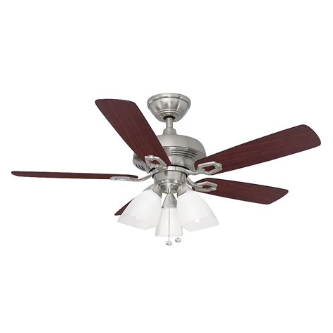 Hampton bay ceiling fans are designed to circulate air within a room to help provide a more comfortable environment. Hampton Bay St. David 44-inch 3-Light Brushed Nickel ...