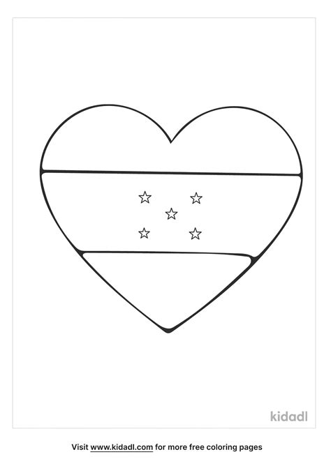 Free Honduras Flag Coloring Page Coloring Page Printables Kidadl