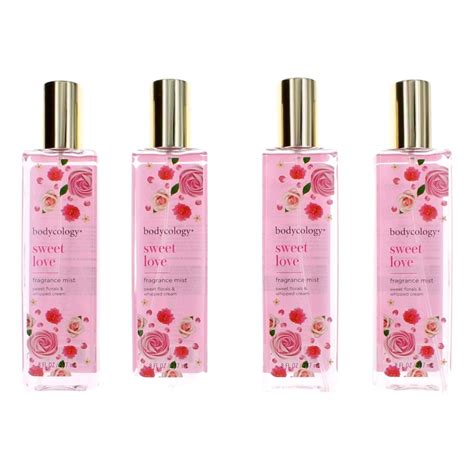 sweet love by bodycology 4 pack 8 oz fragrance mist for women