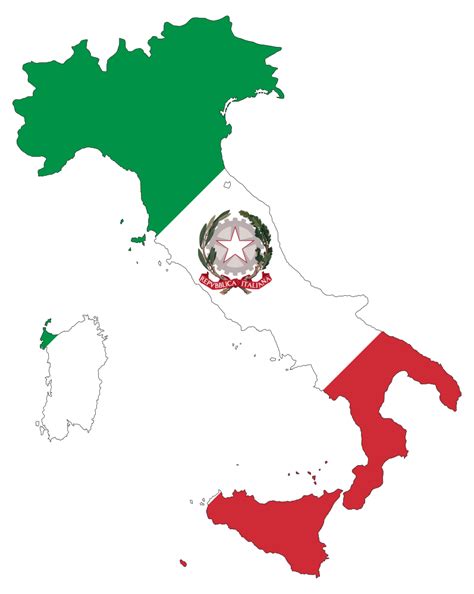 A flag map of italy. OnlineLabels Clip Art - Italy Map Flag With Stroke And Emblem