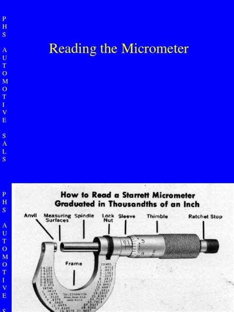 Reading The Micrometer P H S A U T O M O T I V E S A L S
